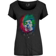 Jimi Hendrix, Tričko Galaxy, Žena, Čierna