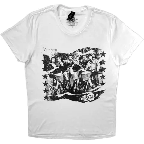 Ladies T-Shirt: Star Border (White)