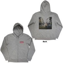 Mikina na zips Unisex Zipped Hoodie: What's The Story Red Logo (Grey) (Back Print & Ex-Tour)
