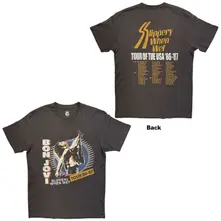 Unisex T-Shirt: Slippery When Wet Tour '86-'87 (Charcoal Grey) (Back Print)