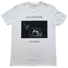 Joy Division, Tričko Classic Closer, Unisex, Biela