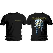 Iron Maiden, Tričko Powerslave Head & Logo, Unisex, Čierna