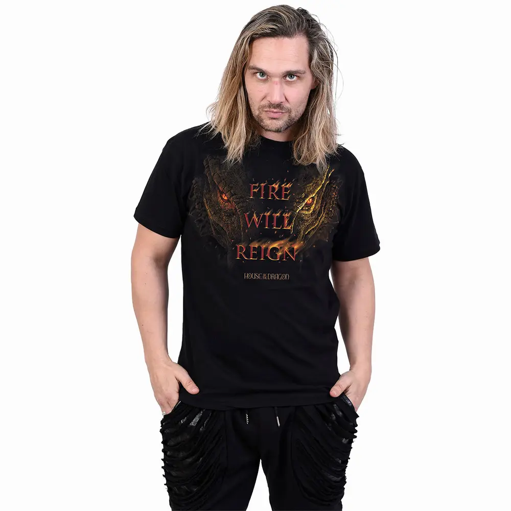 House of the Dragon – HOD2 Fire Will Reign (Černá) (Tričko)