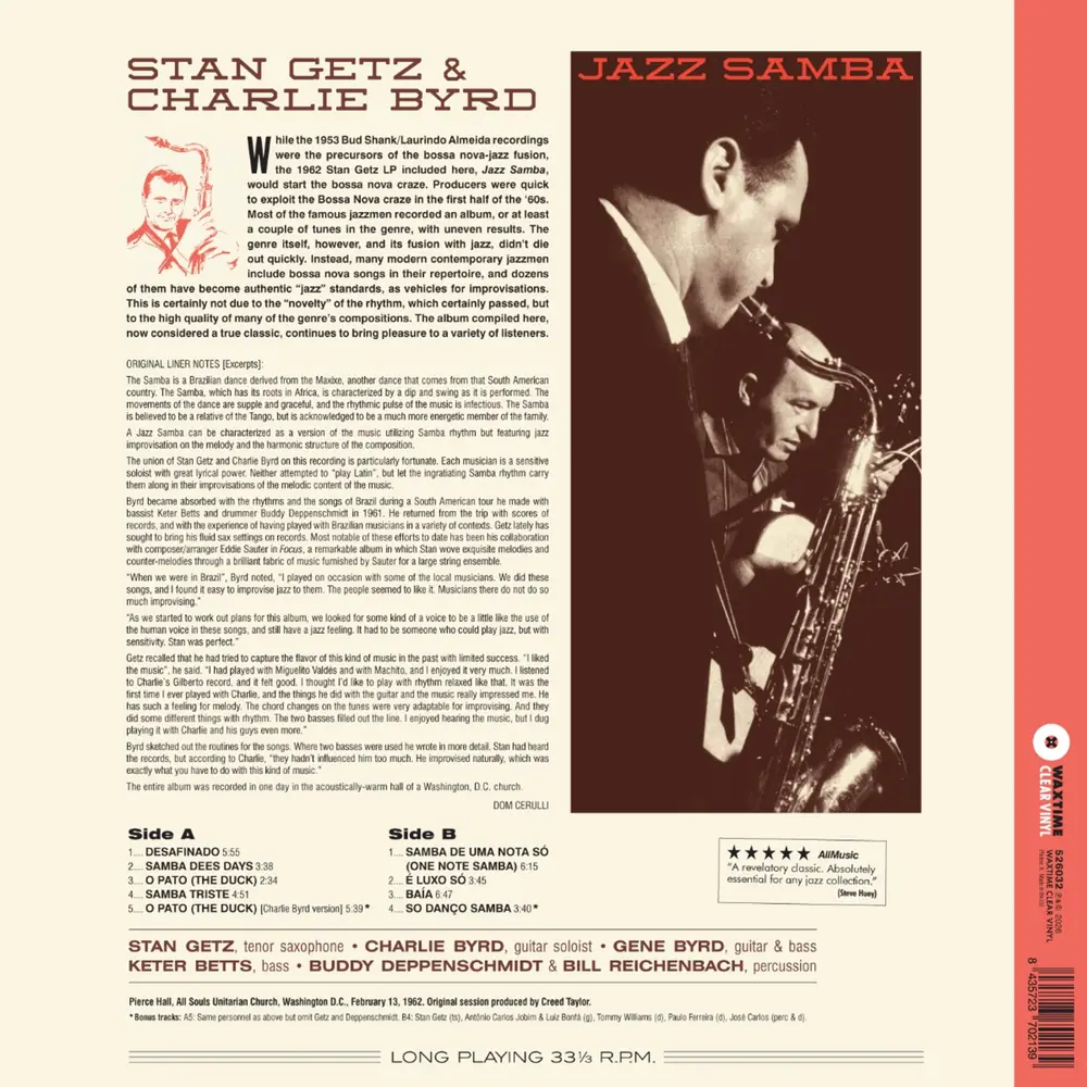 Stan Getz & Charlie Byrd – JAZZ SAMBA (Vinyl)
