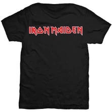 Iron Maiden, Tričko Logo, Unisex, Čierna