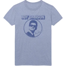 Roy Orbison, Tričko Photo Circle, Unisex, Modrá