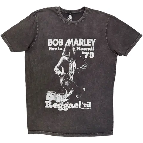 Unisex Stone Wash T-Shirt: Hawaii (Charcoal Grey)