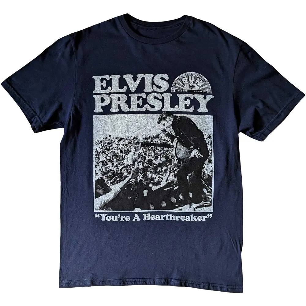 Unisex T-Shirt: Elvis Heartbreaker (Navy Blue)