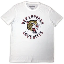 Def Leppard, Tričko Love Bites Circle, Unisex, Biela