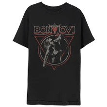 Bon Jovi, Tričko Triangle Overlap, Unisex, Čierna
