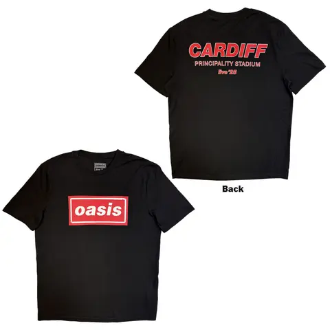 Unisex T-Shirt: Cardiff City Pop Up (Black) (Back Print & Ex-Tour)