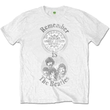 The Beatles, Tričko Remember, Unisex, Biela