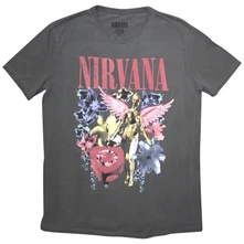 Nirvana, Tričko In Utero Vintage Collage, Unisex, Šedá