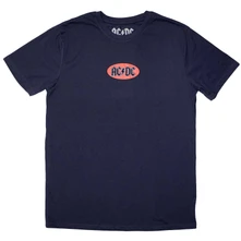 AC/DC, Tričko Mini Oval Logo, Unisex, Modrá