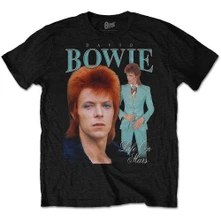 David Bowie, Tričko Life on Mars Homage, Unisex, Čierna