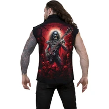 Unisex Worker Shirt: Tomb Of Rock (Black) (Back Print) thumbnail