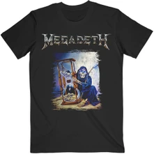 Megadeth, Tričko Countdown Hourglass, Unisex, Čierna