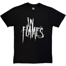 In Flames, Tričko Logo Mono, Unisex, Čierna