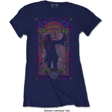 Janis Joplin, Tričko Paisley & Flowers Frame, Žena, Modrá