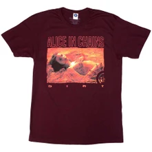 Alice In Chains, Tričko Dirt Orange, Unisex, Červená