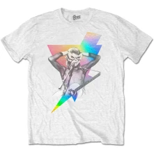 David Bowie, Tričko Holographic Bolt, Unisex, Biela