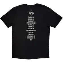 Unisex T-Shirt: Silver High Voltage EU Tour '25 (Black) (Back Print & Ex-Tour) thumbnail
