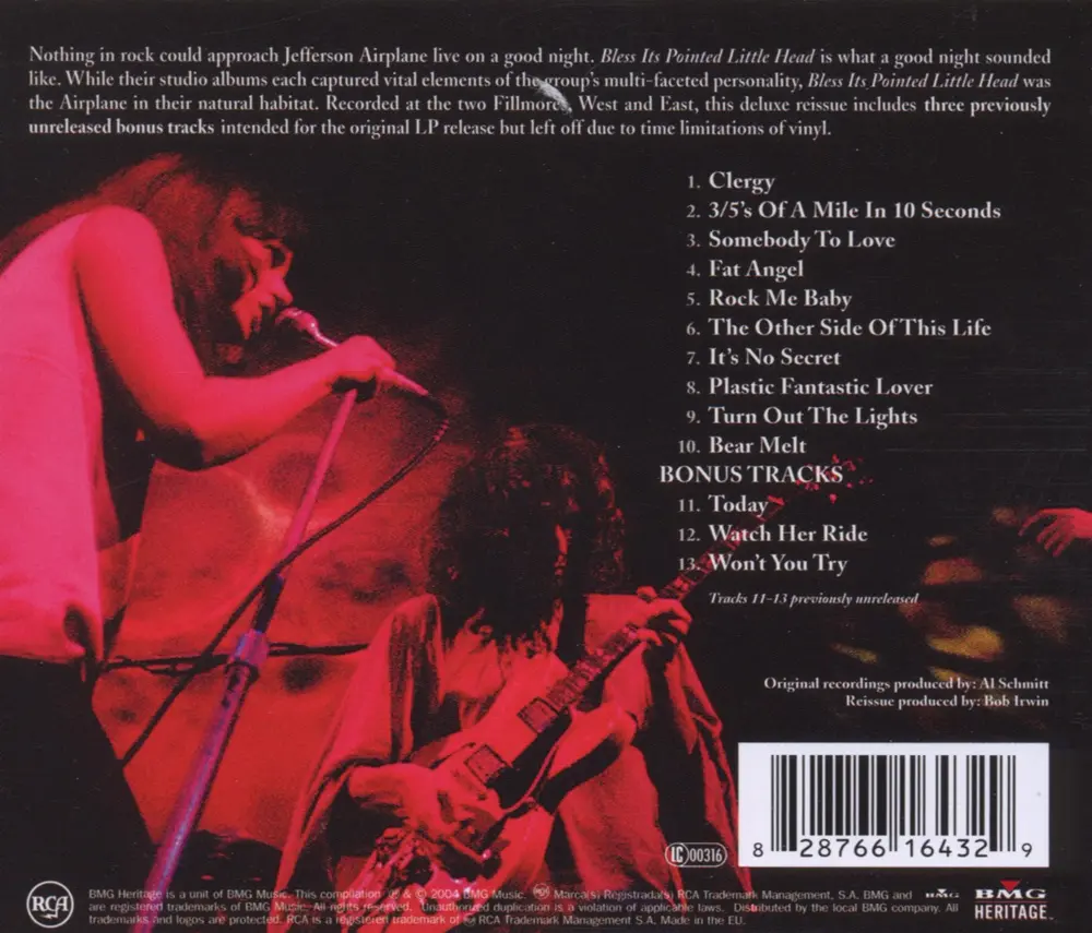 Jefferson Airplane – BLESS IT'S POINTED LITTLE HEAD (CD)