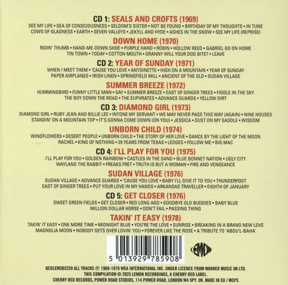 Seals & Crofts – GOLD AND RAINBOW: THE WARNER BROS. YEARS 1969- 1978 (CD)