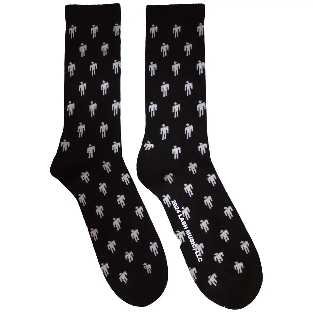 Unisex Terry Socks: Blohsh Pattern (Black)