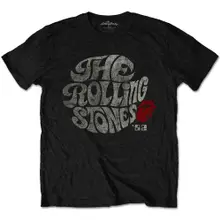 The Rolling Stones – Swirl Logo '82 (Čierna) (Tričko)