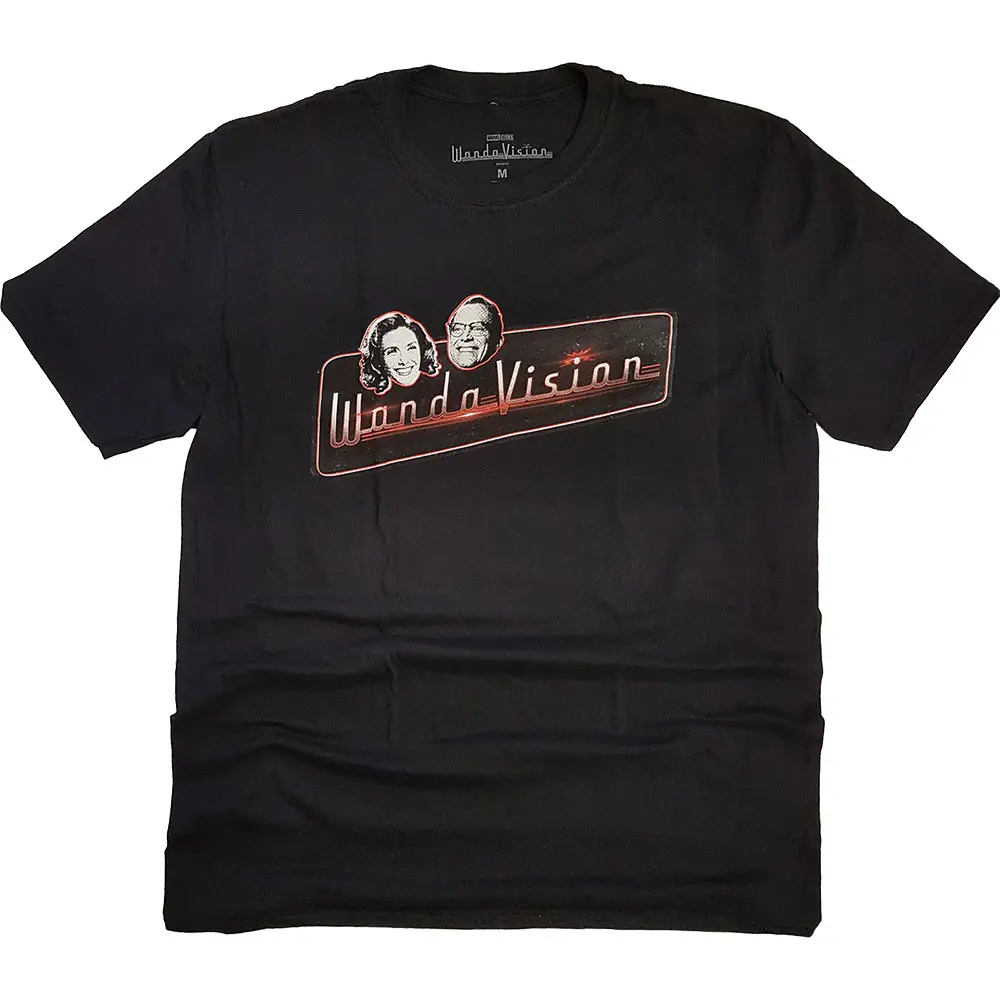 WandaVision Red Logo (Negra) (Camiseta)