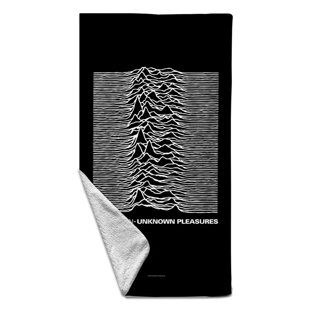 Beach Towel: Unknown Pleasures Black (Multicolour)