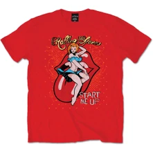 The Rolling Stones, Tričko Start me up, Unisex, Červená
