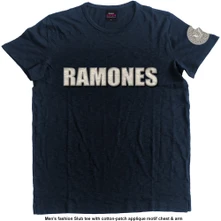 Ramones, Tričko Logo & Presidential Seal, Unisex, Modrá