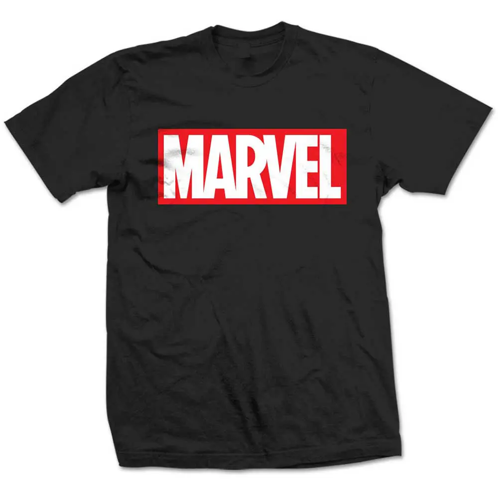 Marvel – Box Logo (Negra) (Camiseta)