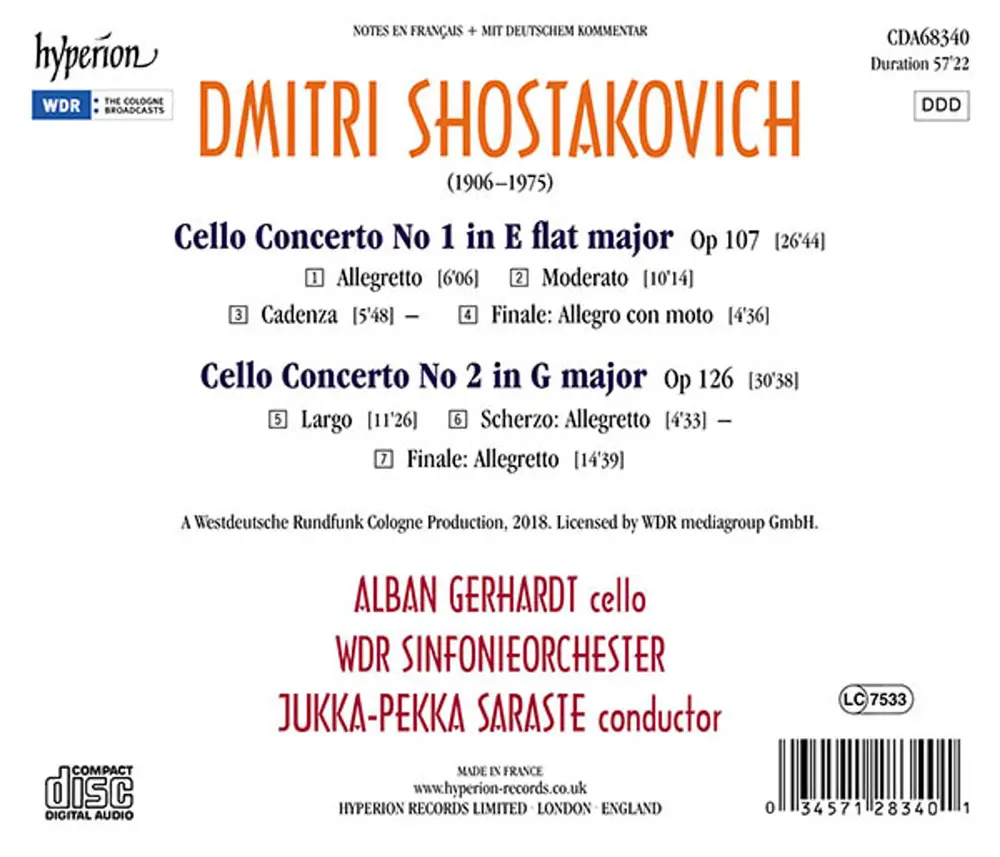SHOSTAKOVICH CELLO CONCERTOS