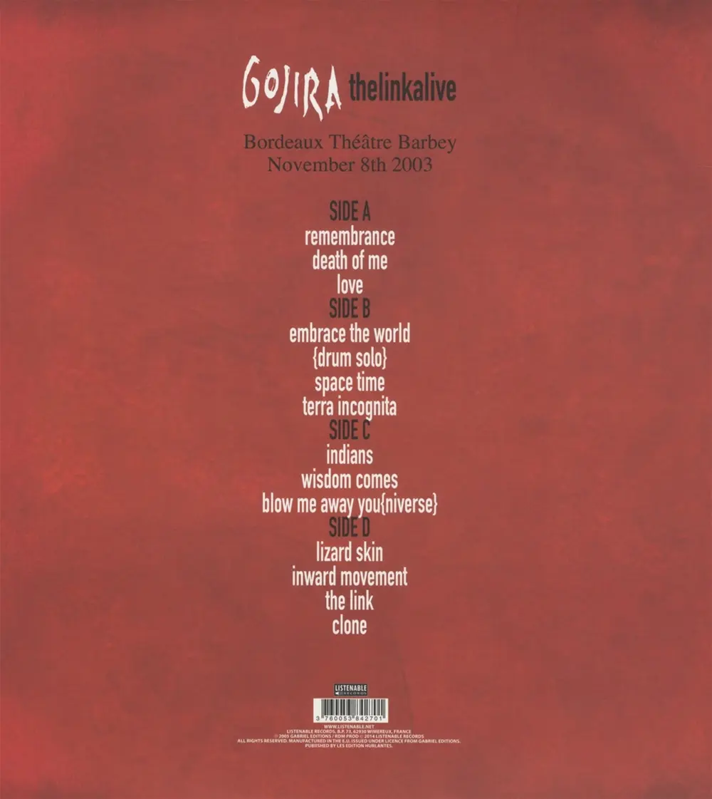 Gojira – Link Alive (Vinyl)