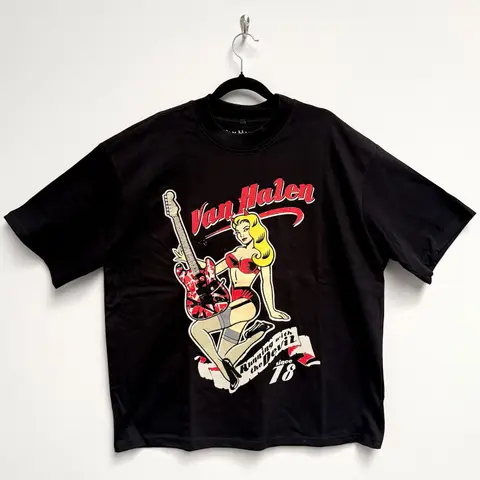 Unisex Oversized Boxy T-Shirt: Running With The Devil (Black)