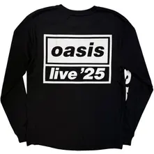 Unisex Long Sleeve T-Shirt: Live '25 Lockup (Black) (Back Print & Ex-Tour) thumbnail