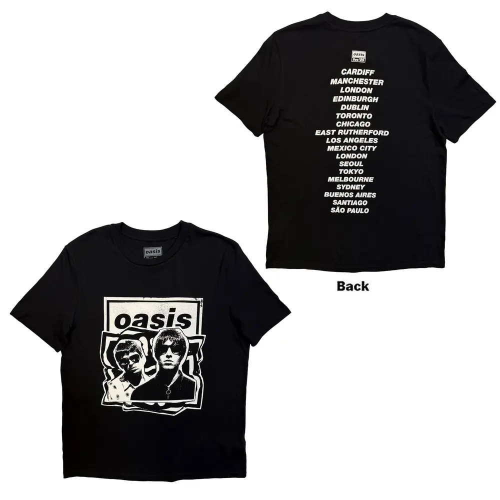 Unisex T-Shirt: Paper Cut Out Tour (Black) (Back Print & Ex-Tour)