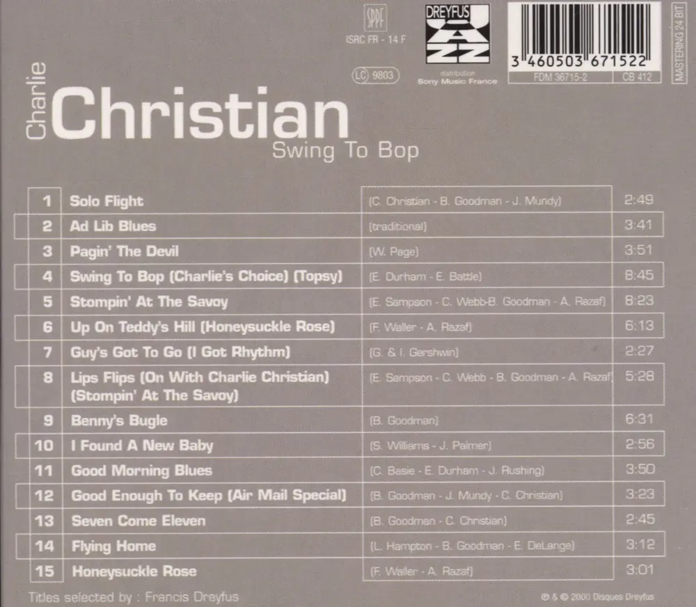 Charlie Christian – SWING TO BOP (CD)
