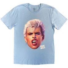 Billy Idol, Tričko Lip Curl, Unisex, Modrá