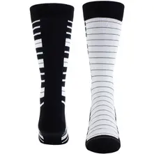Unisex Crew Socks: Piano (Black)  (UK Size 6.5 - 11) thumbnail