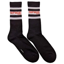 Ponožky Unisex Ankle Socks: Logo & Stripes (Black) (UK Size 7 - 11)