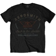 Aerosmith, Tričko Back in the Saddle, Unisex, Čierna