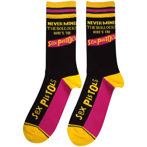 Sex Pistols – Ponožky Never Mind The Bollocks Stripes (Čierna), Unisex, Čierna