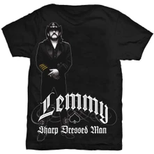 Lemmy, Tričko Sharp Dressed Man, Unisex, Čierna