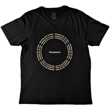 Paramore, Tričko ROOT Circle, Unisex, Čierna