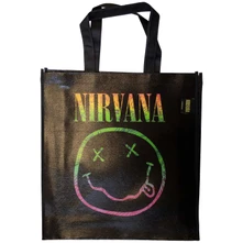 Taška Eco Shopper: Sorbet Ray Happy Face (Black) (Back Print)