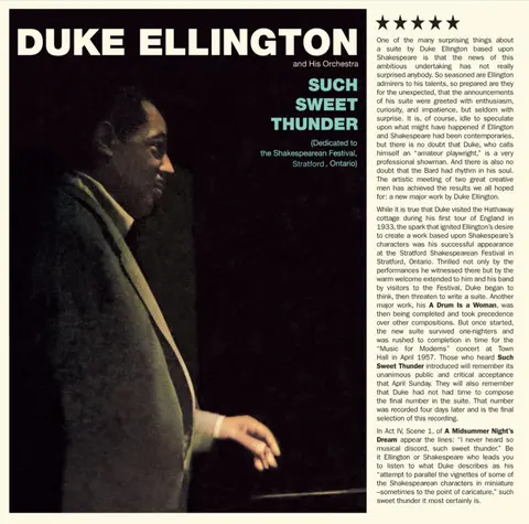 Duke Ellington – CD ELLINGTON, DUKE - SUCH SWEET THUNDER (2018)